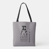 Oogheelkunde Grafiek Wetenschap Pop Kunstgrijs Tote Bag (Achterkant)