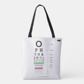 Oogheelkunde Pearls Visual Acuity Chart Canvas tas (Achterkant)