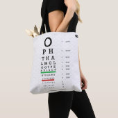 Oogheelkunde Pearls Visual Acuity Chart Canvas tas (Dichtbij)