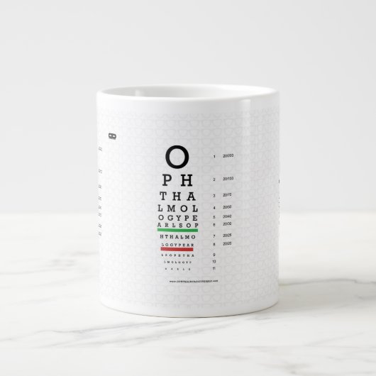 Oogheelkunde Pearls Visual Acuity Jumbo Mok (Voorkant)