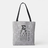 Oogheelkunde Retro Ooggrafiek Kat Grijze ogen Tote Bag (Achterkant)