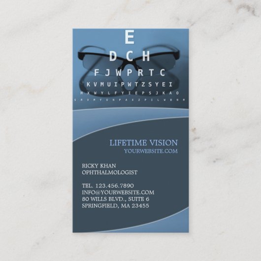 Oogheelkundig Visitekaartje (Voorkant)