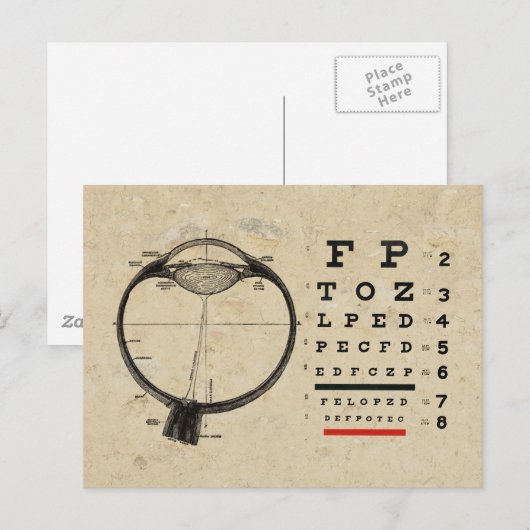  oogheelkundige briefkaart (Voorkant / Achterkant)