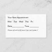 Oogheelkundige en optische Visitekaartjes (Achterkant)