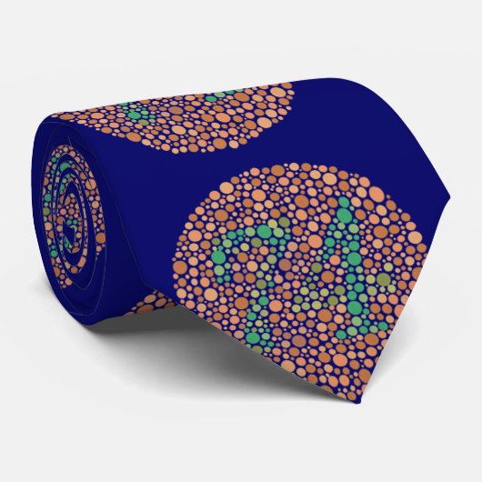 Oogheelkundige Ishihara-test op blauw Stropdas (Opgerold)