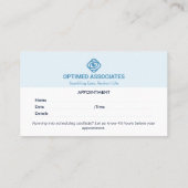 oogheelkundige kliniek | Schone afspraak Visitekaartje (Achterkant)