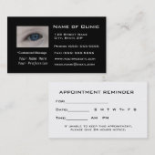 Oogheelkundige Oogexamen Benoeming Herinnering Afsprakenkaartje (Voorkant / Achterkant)