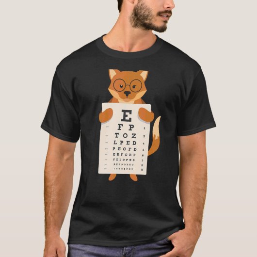 Oogheelkundige opticien oogbril optometrist t-shirt (Voorkant)