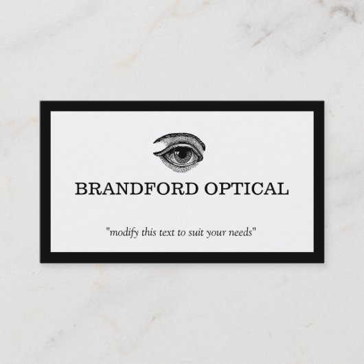 Oogheelkundige Optometrie Doctor Visitekaartje (Voorkant)