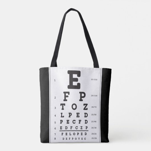 Oogheelkundige optometrie Oogarts Ooggrafiek Tote Bag (Achterkant)