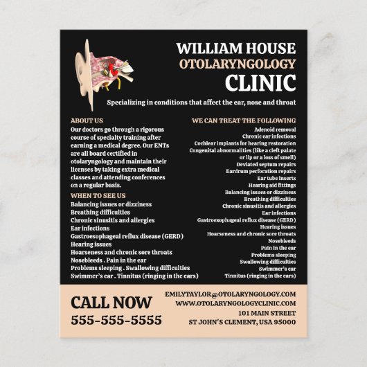 Oogheelkundige Otolaryngologie Klinisch Flyer (Voorkant)