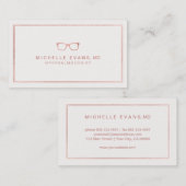 Oogheelkundige Roos Goud en eiwithoudende ezels Visitekaartje (Voorkant / Achterkant)