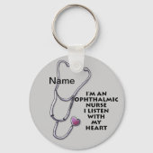 Oogheelkundige stethoscoopverpleegkundige sleutelhanger (Voorkant)