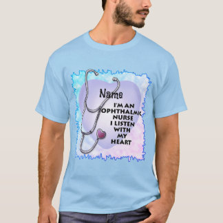 Oogheelkundige Verpleegster Stethoscoop Hart aange T-shirt