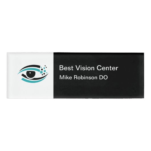 Oogheelkundige Vision Care Moderne Naam Tags (Voorkant)