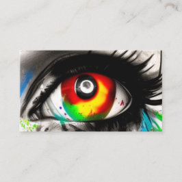 Oogheelkundige visitekaartje. Verbluffend oog afbe Visitekaartje