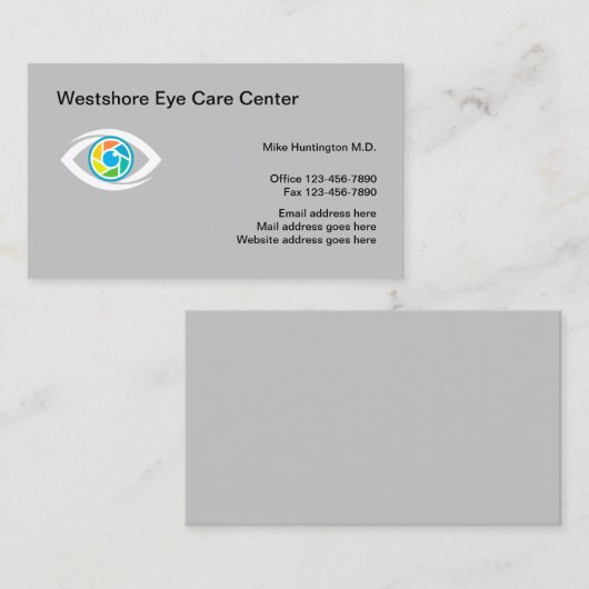 Oogheelkundige Visitekaartjes Oogarts (Voorkant / Achterkant)