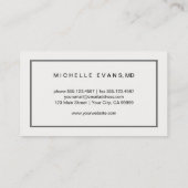 Oogheelkundige Zwart en Ivoor Visitekaartjes (Achterkant)