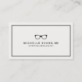 Oogheelkundige Zwart en Ivoor Visitekaartjes (Voorkant)