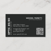 Oogheelkundige zwart Visitekaartje (Achterkant)