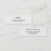 Oogheelkundige Zwarte brillen Logo Mini Visitekaartje (Voorkant / Achterkant)