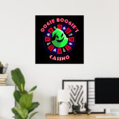 Oogie Boogies Casino Roulette Wheel in Black Ligh Poster (Thuiskantoor)