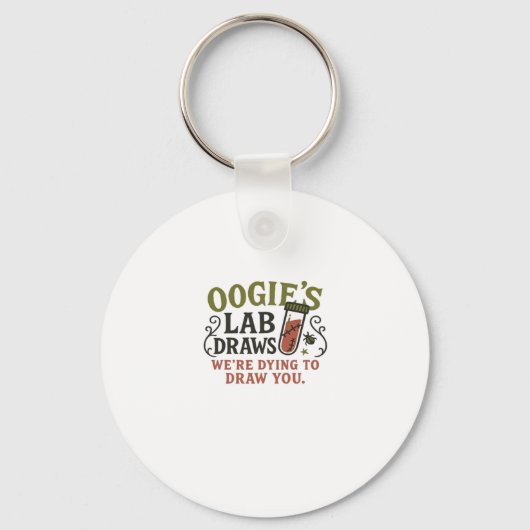 Oogie�s Lab Trekt � Grappige Halloween-flebotomist Sleutelhanger (Voorkant)