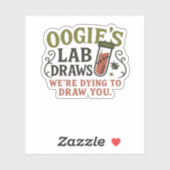 Oogie's Lab Draws - Grappige Halloween Phlebotomis Sticker (Vel)