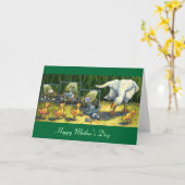 Oogige Kaart voor bedekte Moederdag (Gele Bloem)