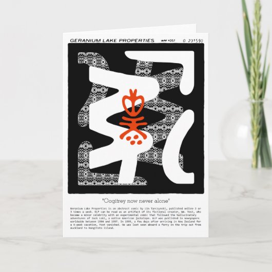 Oogitrey nu nooit alleen feestdagen kaart (Voorkant)