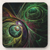 Oogje Abstract Art Cork Onderzetter (Voorkant)