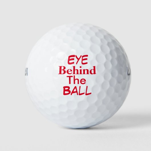 Oogje achter de all text> Funny Golf Balls Golfballen (Voorkant)