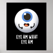 Oogje am Wat is er grappig Eyeball Pun Dark BG Poster (Voorkant)