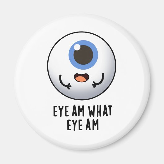 Oogje am Wat is Oye am Funny Eyeball Pun Magneet (Voorkant)