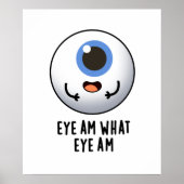 Oogje am Wat is Oye am Funny Eyeball Pun Poster (Voorkant)