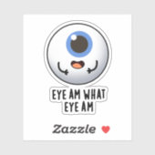 Oogje am Wat is Oye am Funny Eyeball Pun Sticker (Vel)