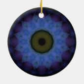 Oogje Eyesore Violet Blue Evil Eye Keramisch Ornament (Achterkant)
