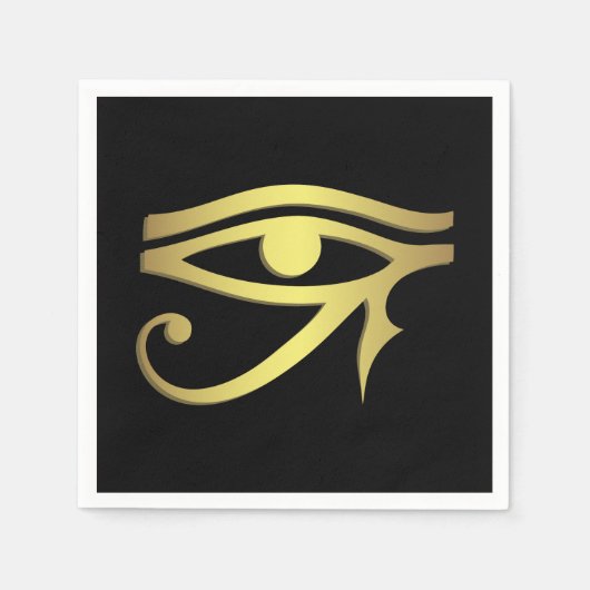 Oogje hoornvlies zwart Egyptisch symbool Servetten (Voorkant)