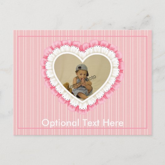 Oogje Kant Hart Briefkaart (Voorkant)