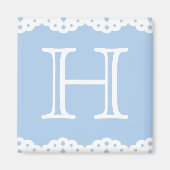 Oogje Kant op Blue Square Magnet (Voorkant)