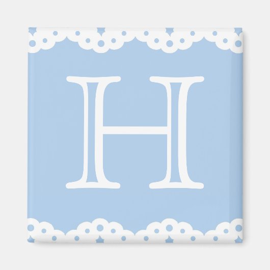 Oogje Kant op Blue Square Magnet (Voorkant)