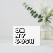 Oogje, mijn god, zwarte witte kaart (Staand voorkant)