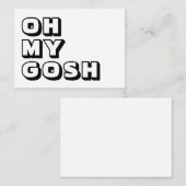 Oogje, mijn god, zwarte witte kaart (Voorkant / Achterkant)