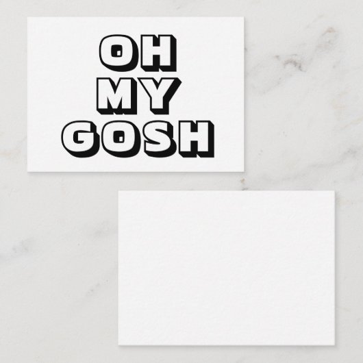 Oogje, mijn god, zwarte witte kaart (Voorkant / Achterkant)