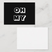 Oogje, mijn god, zwarte witte kaart (Voorkant / Achterkant)