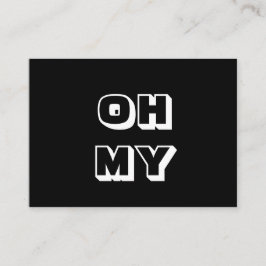 Oogje, mijn god, zwarte witte kaart