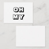 Oogje, mijn god, zwarte witte kaart (Voorkant / Achterkant)