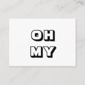 Oogje, mijn god, zwarte witte kaart (Voorkant)