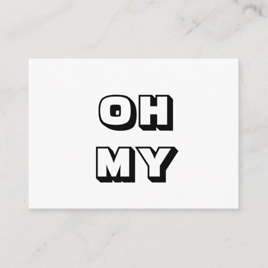 Oogje, mijn god, zwarte witte kaart (Voorkant)