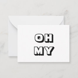 Oogje, mijn god, zwarte witte kaart